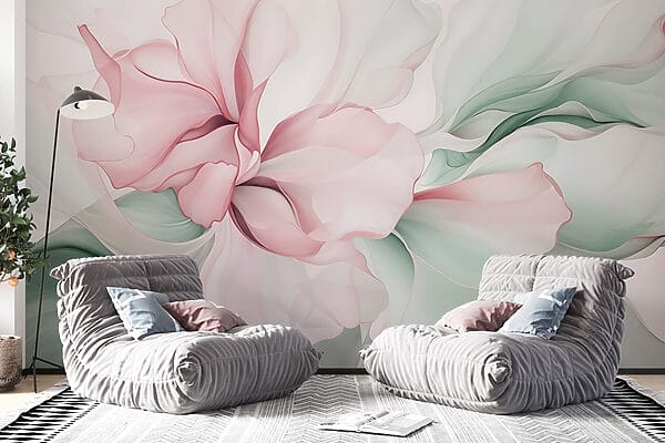 Delicate pastel floral abstraction