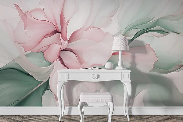 Delicate pastel floral abstraction