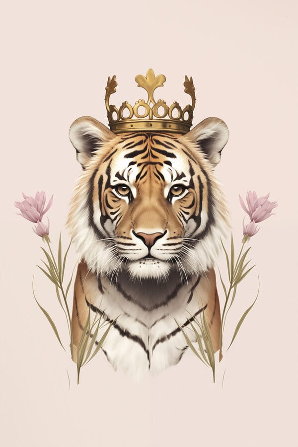 Tiger with a crown