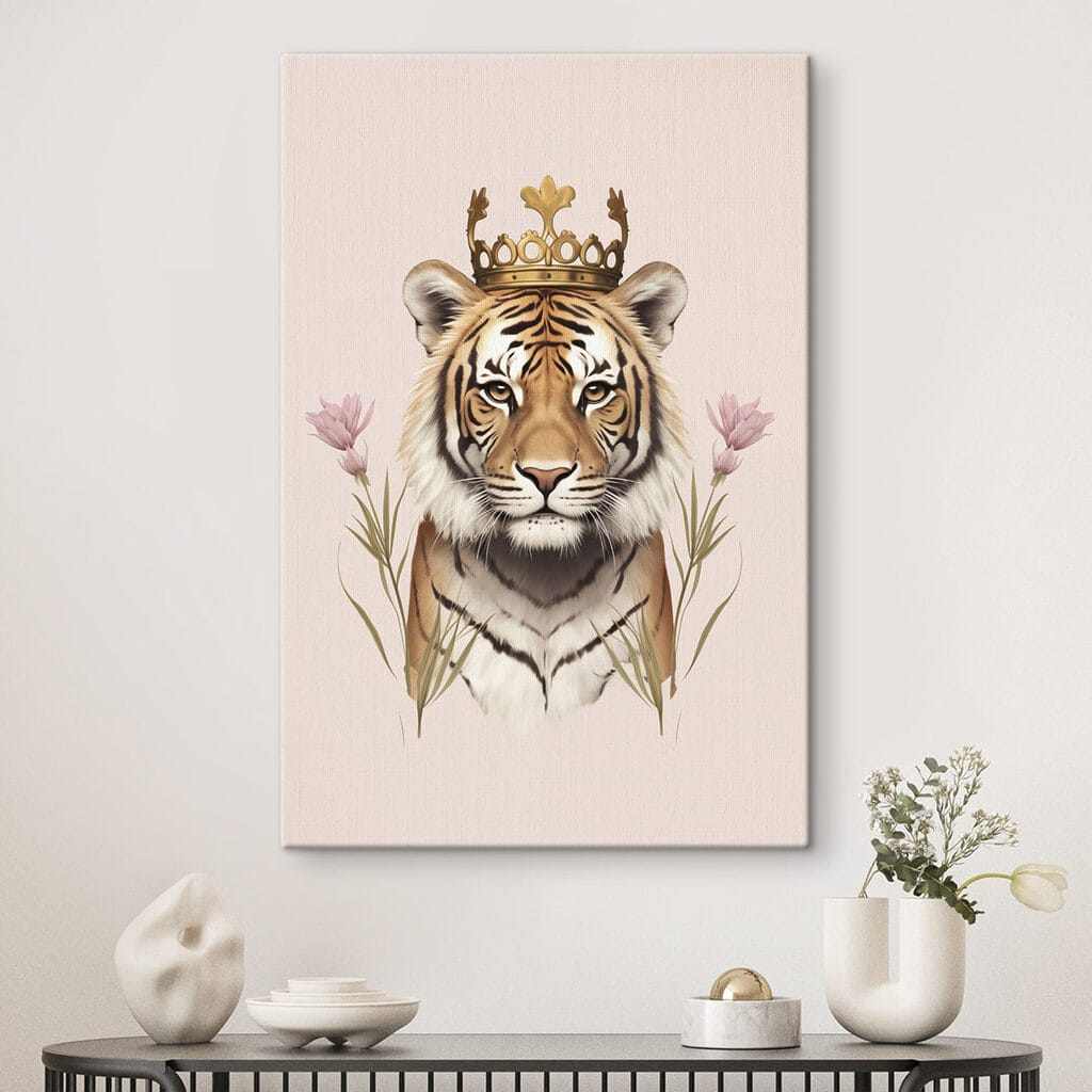 Tiger with a crown
