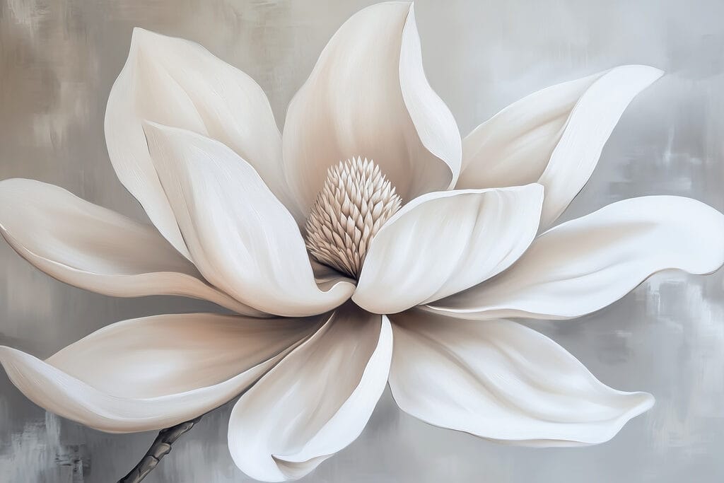 Flor blanca con pétalos Flor blanca con pétalos