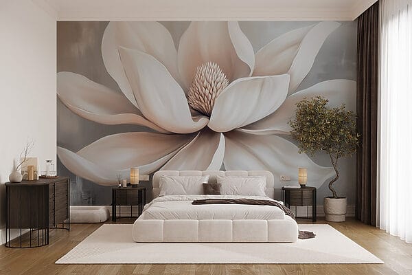 Flor blanca con pétalos Flor blanca con pétalos