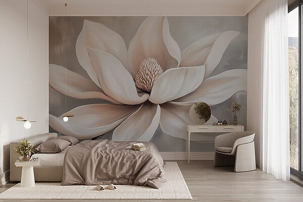 Flor blanca con pétalos Flor blanca con pétalos