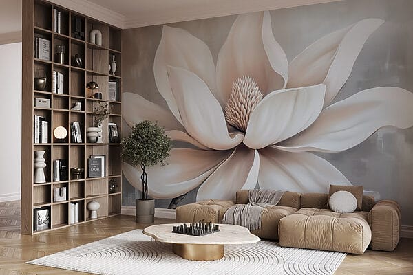 Flor blanca con pétalos Flor blanca con pétalos