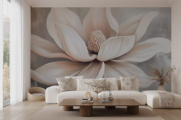 Flor blanca con pétalos Flor blanca con pétalos
