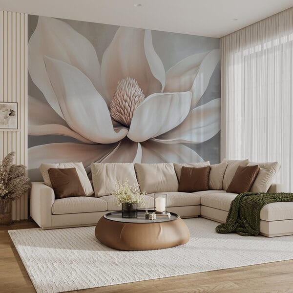 Flor blanca con pétalos Flor blanca con pétalos