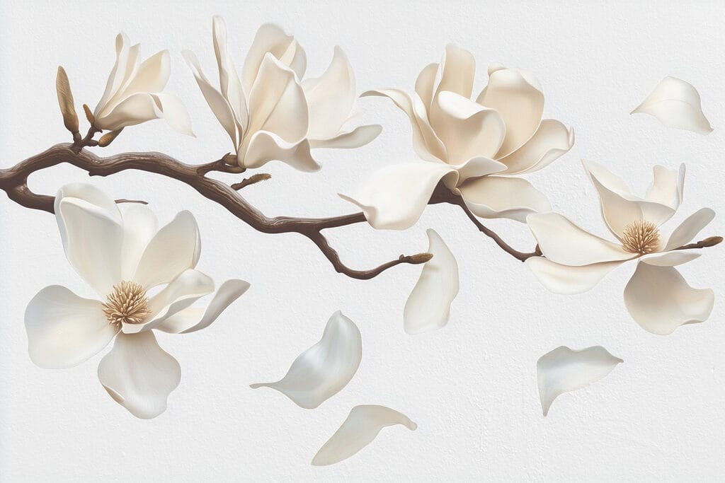 Flores blancas en una rama Flores blancas en una rama