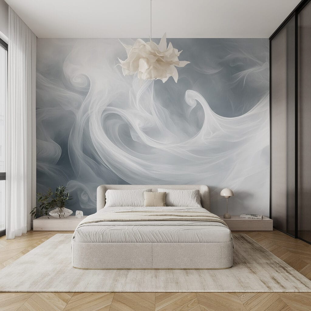 White smoke in the sky