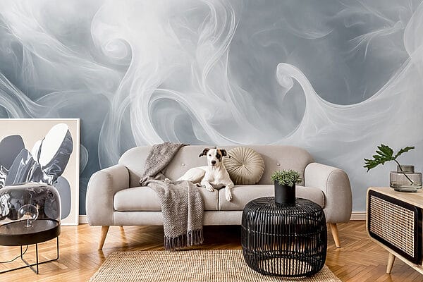 White smoke in the sky