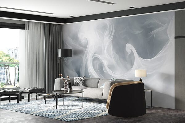 White smoke in the sky