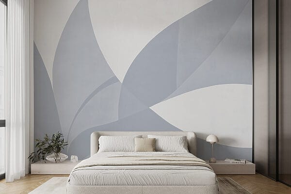 Pared blanca y gris con formas geométricas Pared blanca y gris con formas geométricas
