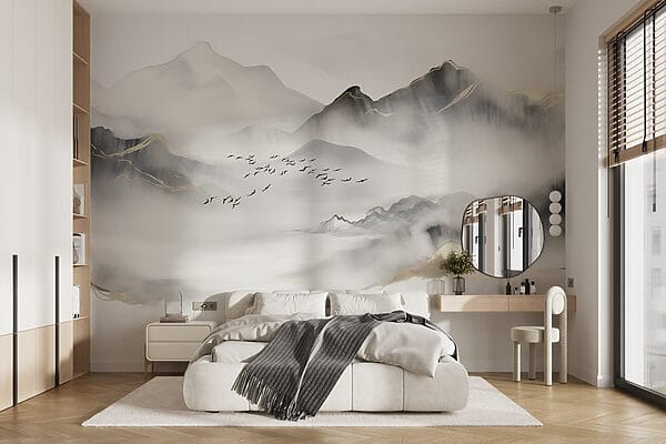 Fotomurales Fotomurales Pájaros volando en las nubes (SKU: w08719)