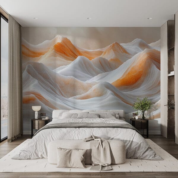 Montañas nevadas con cielo nublado Montañas nevadas con cielo nublado
