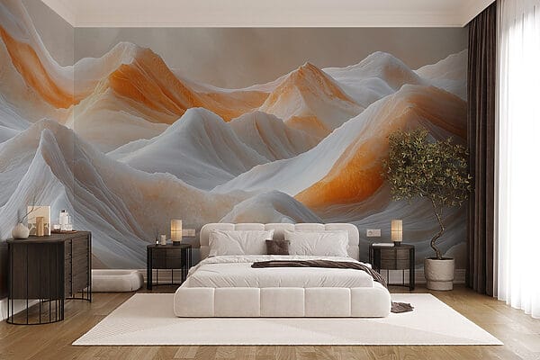 Montañas nevadas con cielo nublado Montañas nevadas con cielo nublado