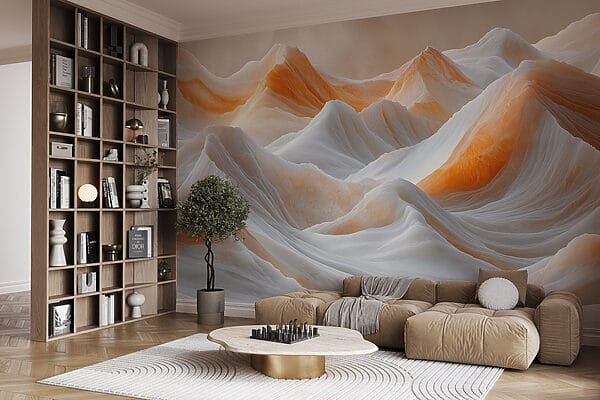 Montañas nevadas con cielo nublado Montañas nevadas con cielo nublado
