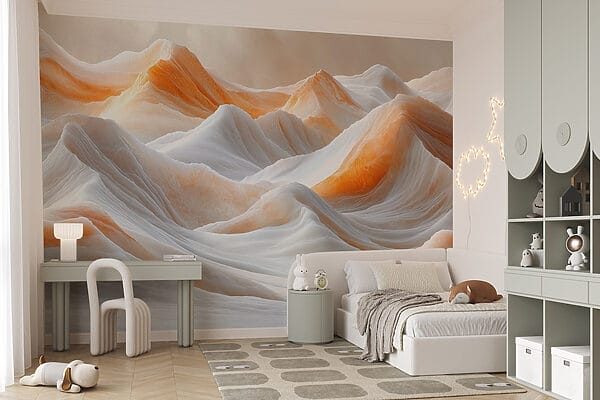 Montañas nevadas con cielo nublado Montañas nevadas con cielo nublado