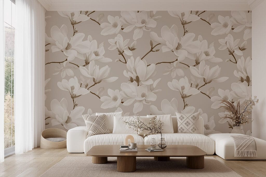 Pattern of white flowers