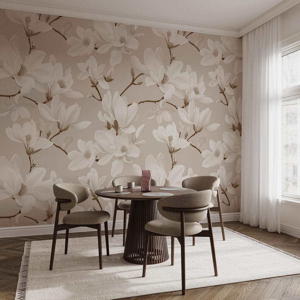 Pattern of white flowers