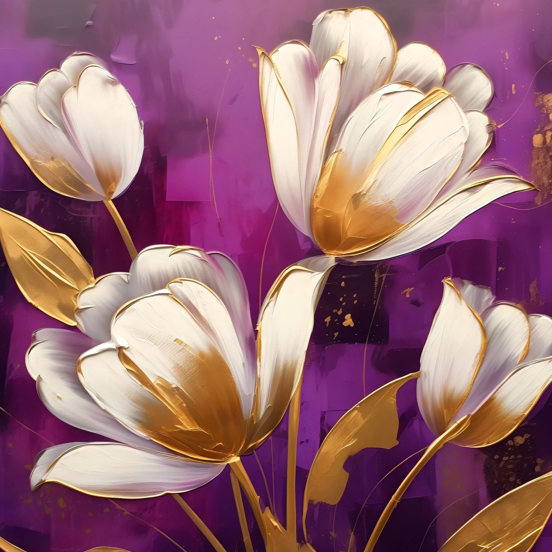 Elegant blooms on vibrant backdrop