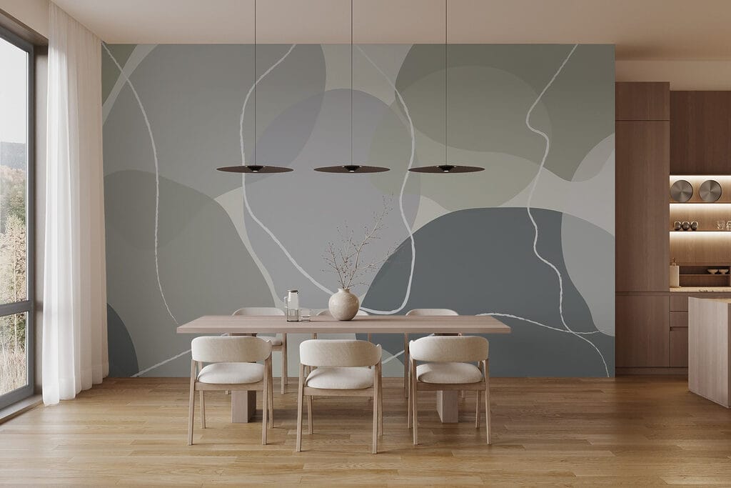 Abstract shapes in soft colors