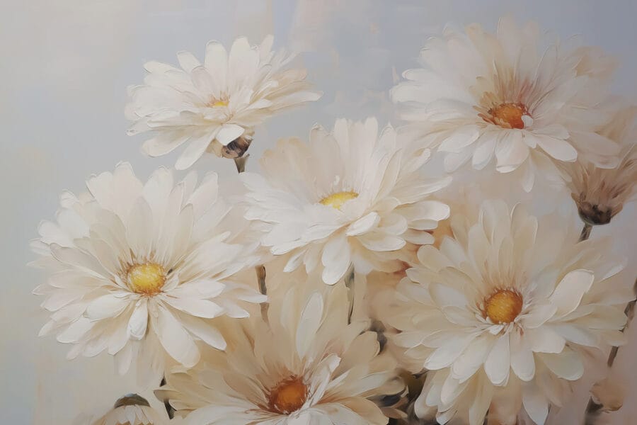 Grupo de flores blancas