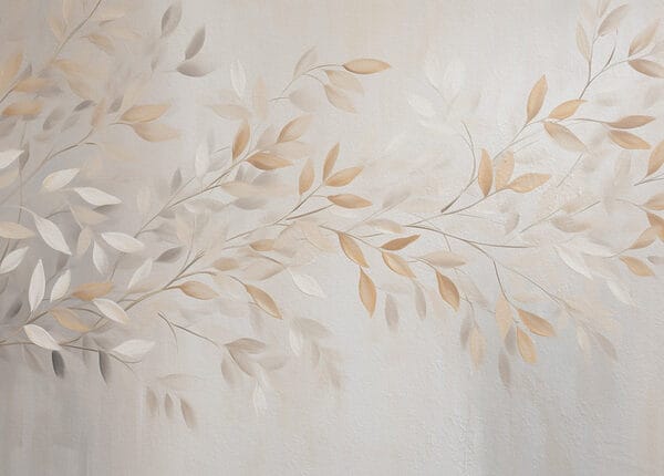 Delicate leaves in soft hues