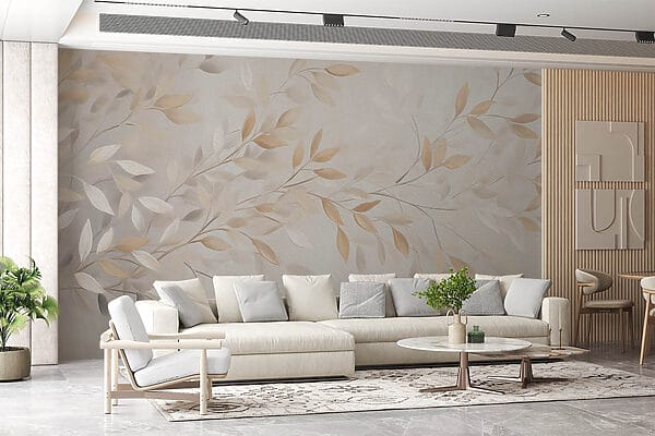 Delicate leaves in soft hues