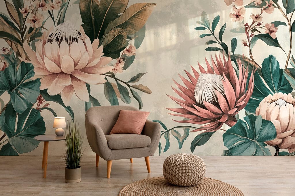 Elegant floral arrangement with soft colors