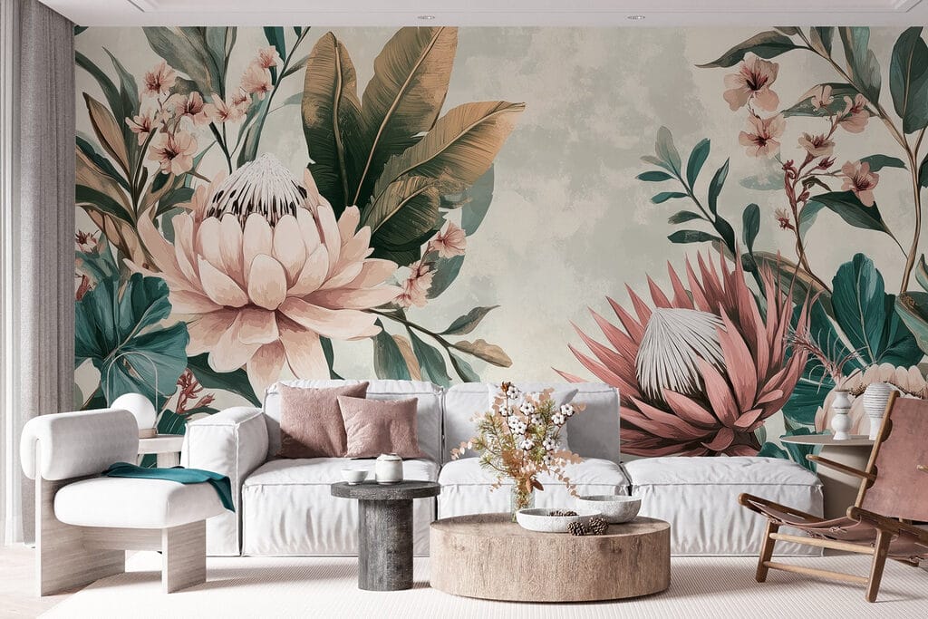 Elegant floral arrangement with soft colors