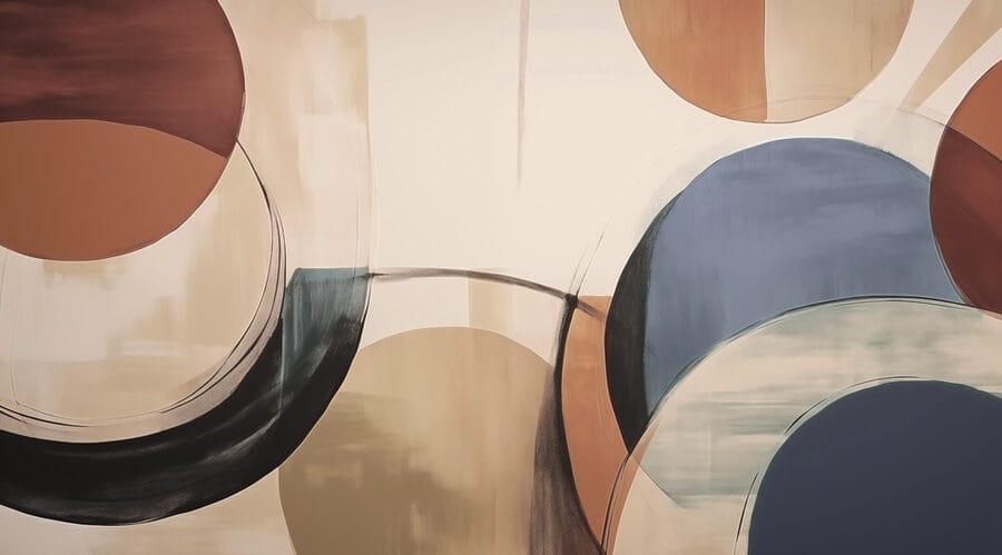 Pintura de círculos y líneas