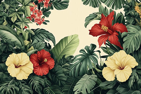 Grupo de flores y hojas Grupo de flores y hojas