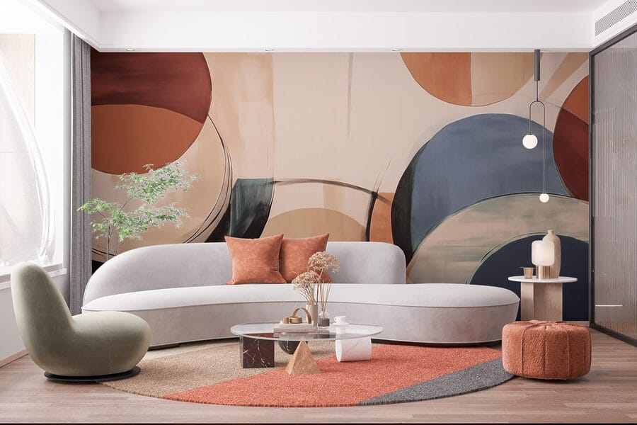 Pintura de círculos y líneas