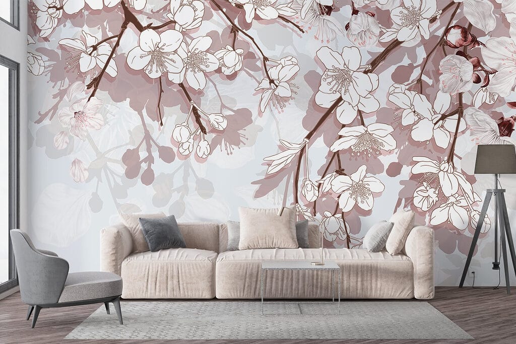 Delicate blossoms in soft hues
