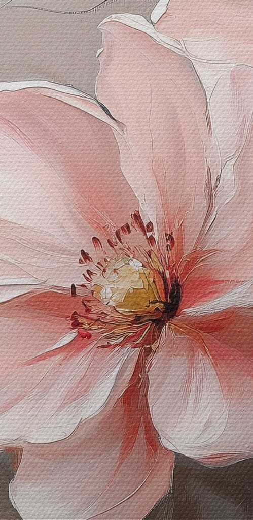 Painting of pink flowers Painting of pink flowers