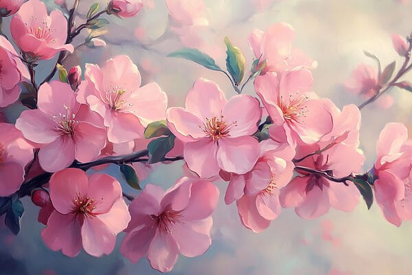 Delicate blossoms in soft pastel tones Delicate blossoms in soft pastel tones