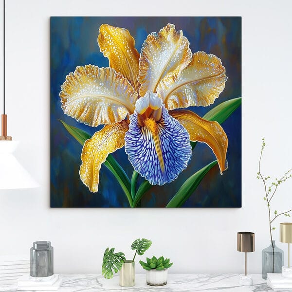 Yellow and blue flower