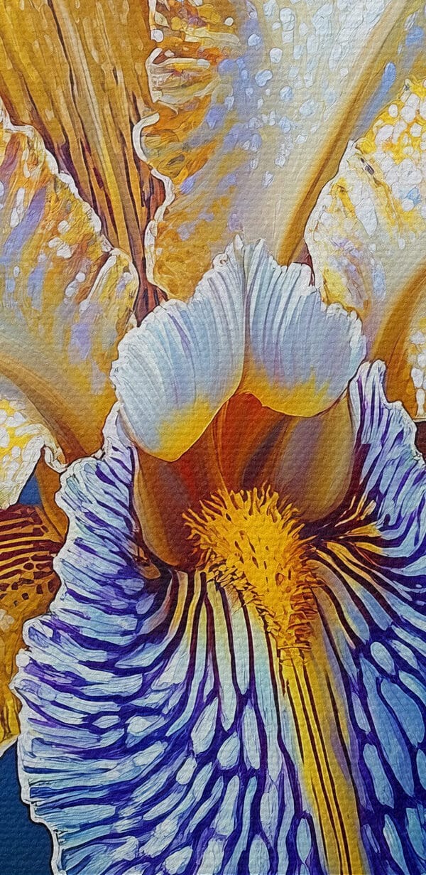 Yellow and blue flower