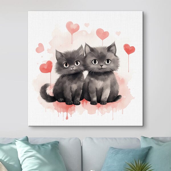 Two cats sitting next to each other