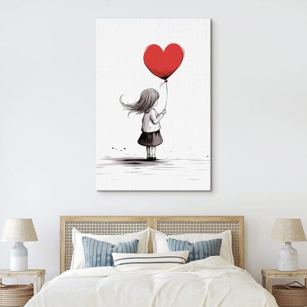 Girl holding a heart shaped balloon Girl holding a heart shaped balloon