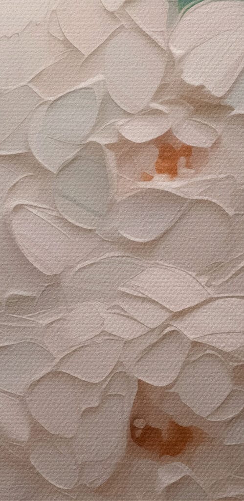 Painting of white flowers