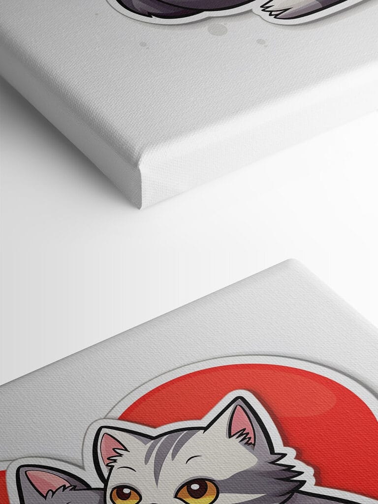 Sticker of two cats hugging Sticker of two cats hugging