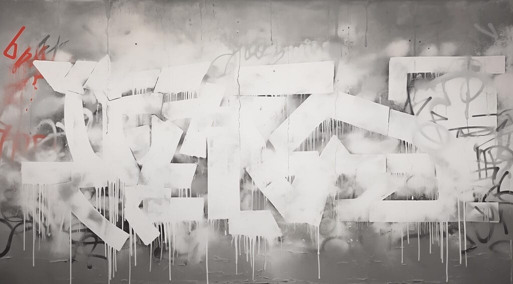 White paint on a wall