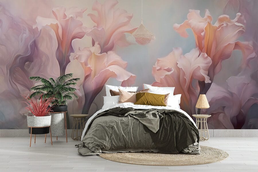 Delicadas flores en tonos suaves