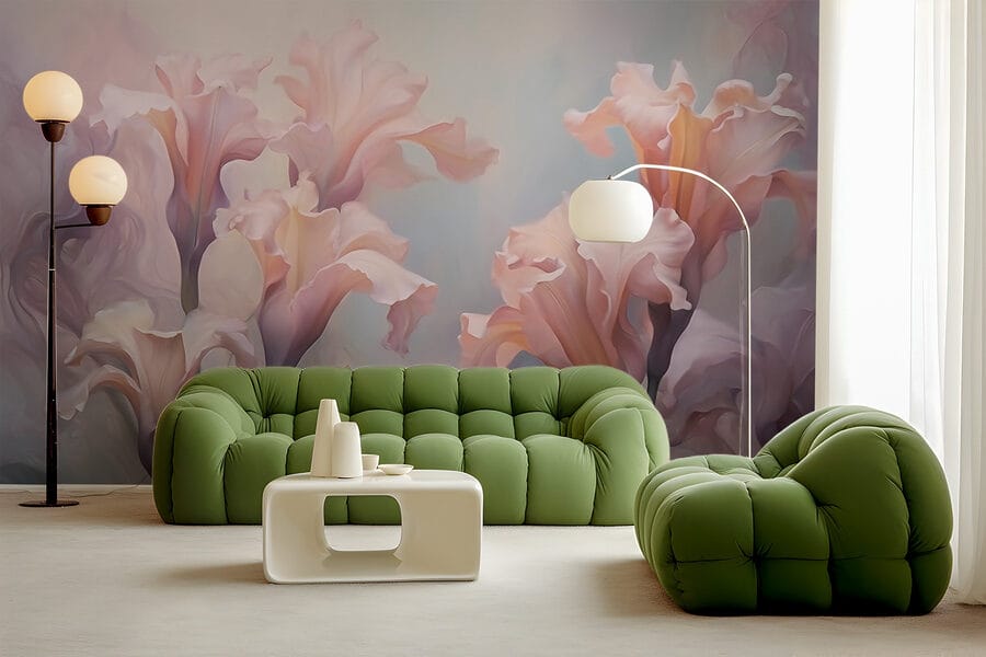 Delicadas flores en tonos suaves