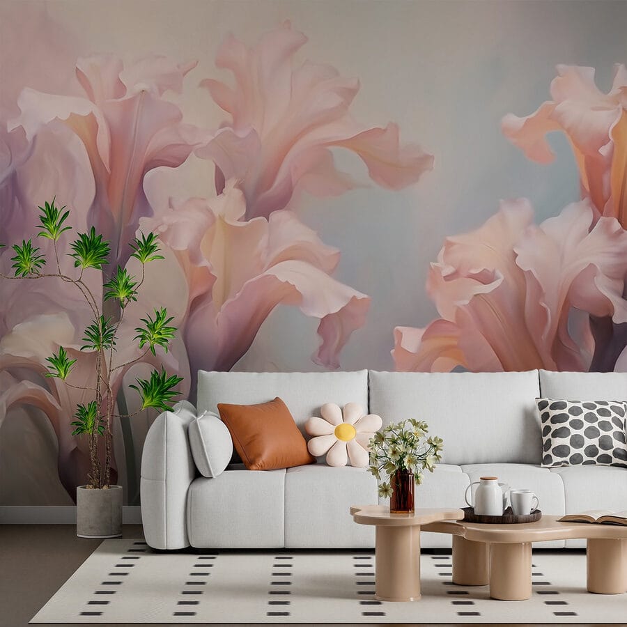 Delicadas flores en tonos suaves