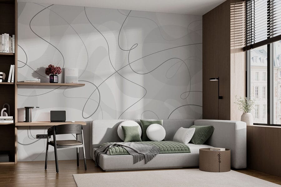 Fondo gris y blanco con líneas