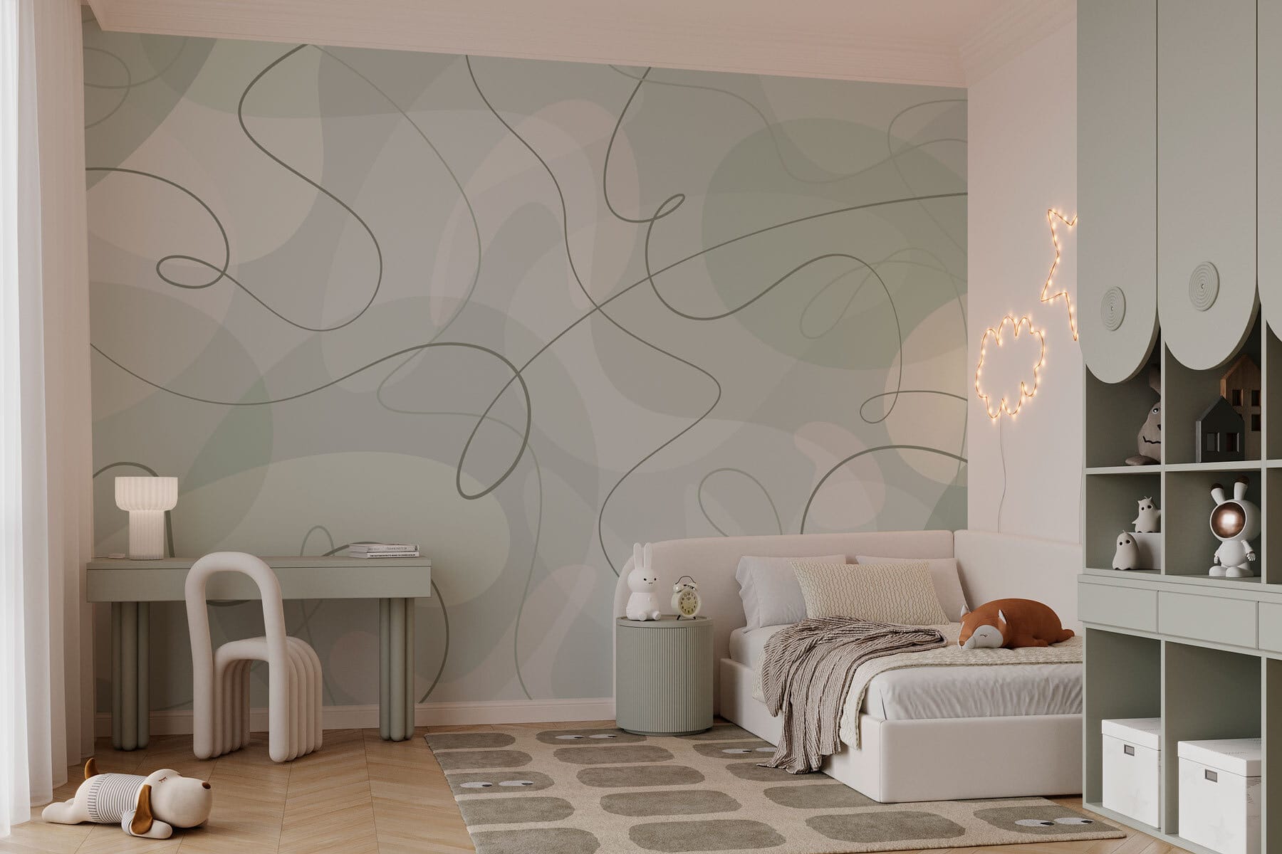 White and gray background with lines