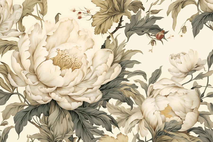 Elegantes flores en tonos suaves