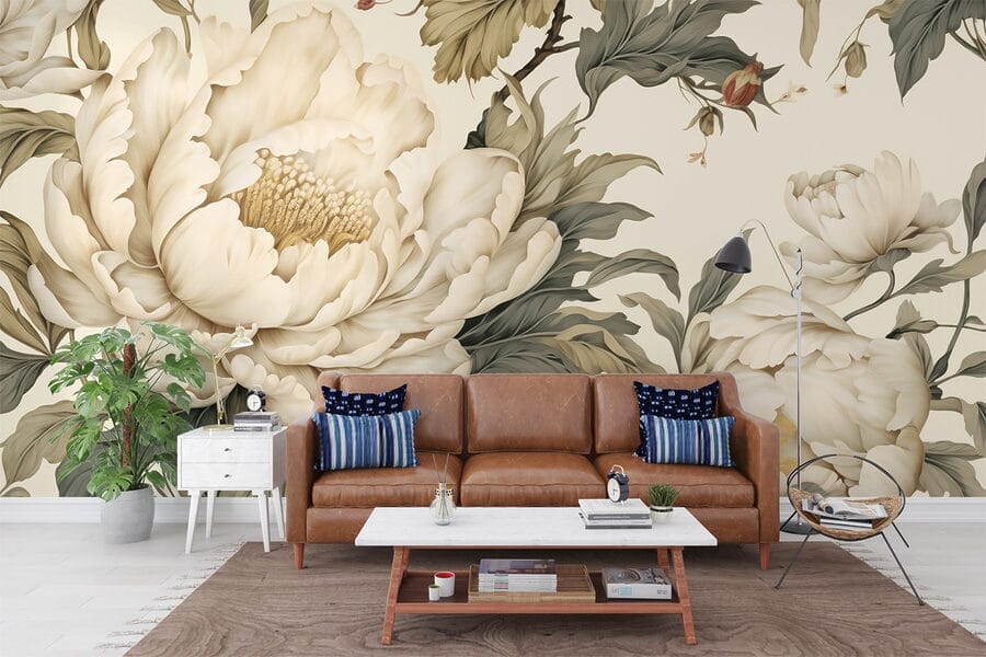Elegantes flores en tonos suaves