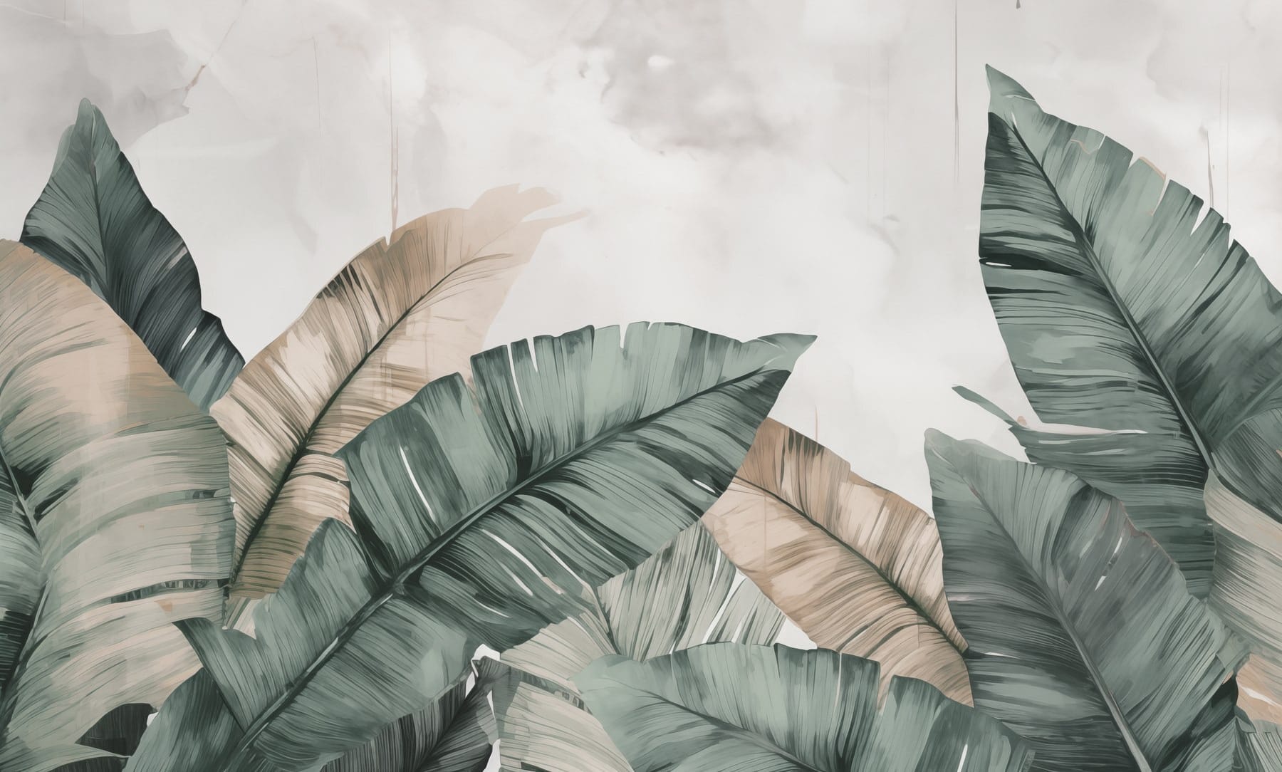 Serene leaves in soft pastel tones Serene leaves in soft pastel tones